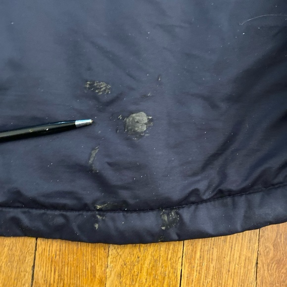 Timberland Weargear Jacket Duck Down Puffer Full Zip Navy Blue Mens Large Flaw - Picture 15 of 16